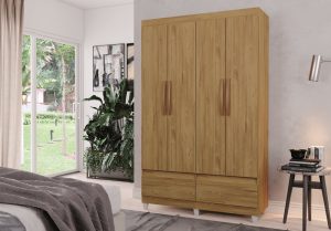 Roupeiro Romeu 4 portas  gavetas