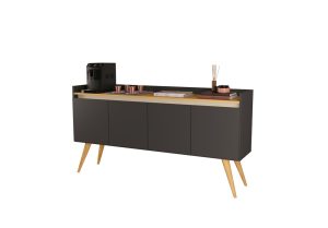 Buffet Gold 4 Portas Aparador Cantinho do Café Retrô Pés Palito